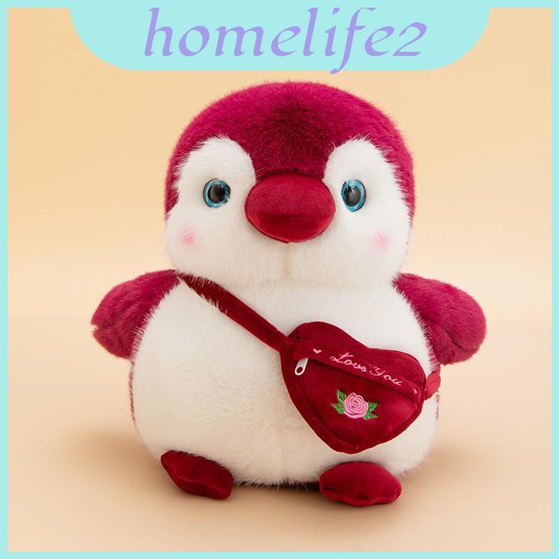 Plushie Penguin mềm mại với túi trang trí và quà tặng thiết kế thêu hoa cho trẻ em