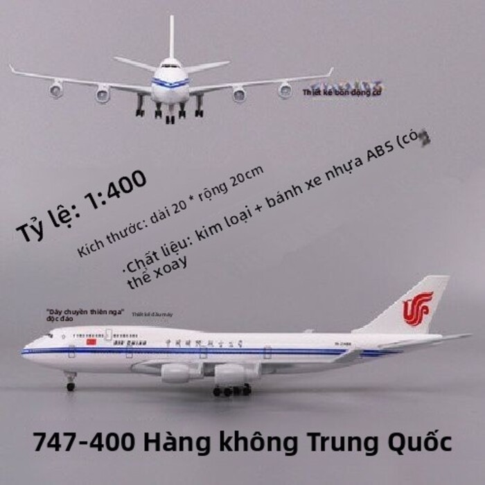 Mô hình chở khách tỷ lệ 1:150, mô phỏng máy bay dân dụng của các hãng hàng không Trung Quốc, EVA Air