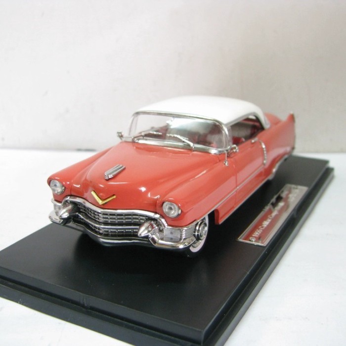 GFCC 1: 43 1955 Cadillac Coupe DeVille Cadillac Vermilion Mô hình ô tô mái trắng