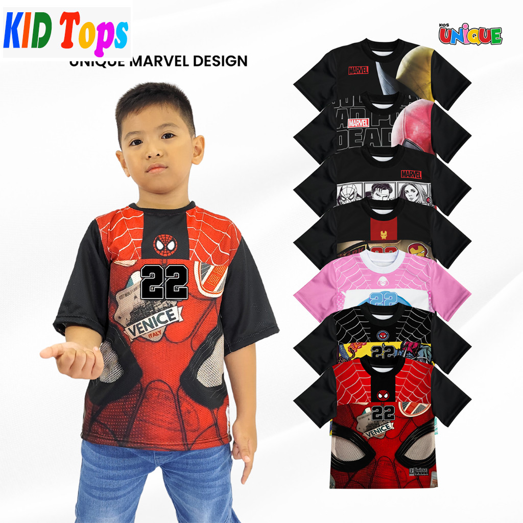 Áo thun Unique Marvel Design cho trẻ em ngoại cỡ - chất liệu AIRCOOL