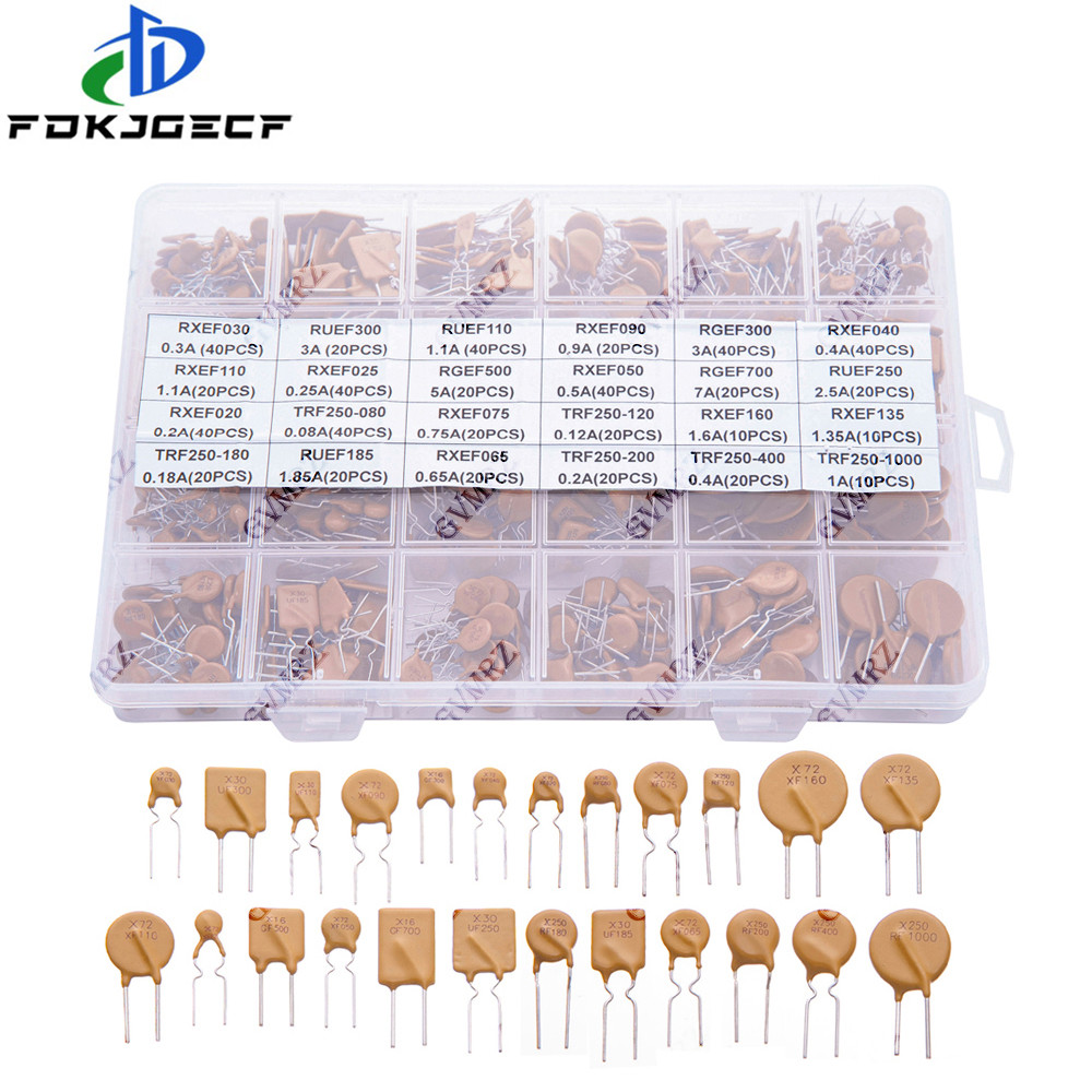 610 CÁI-24Values Cầu Chì Tự Phục Hồi Các Loại PPTC BỘ 0,05A 0.1A 0.2A 0,25A 0.3A 0.4A 0.5A 0.75A 0.9