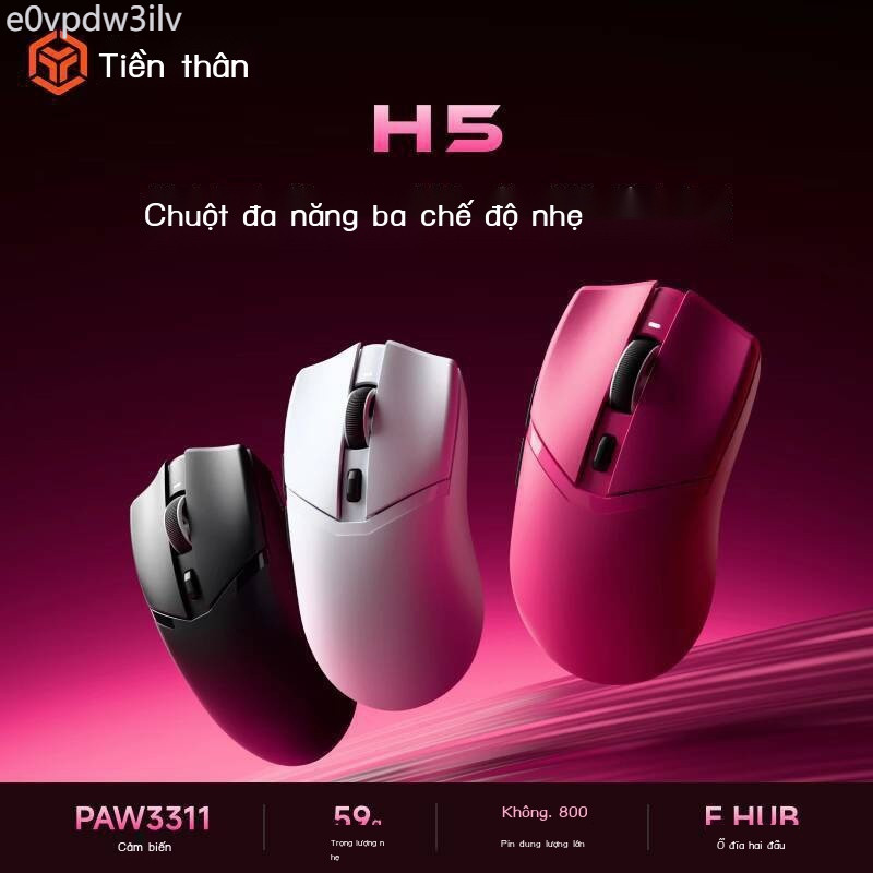 [SALE] Chuột không dây Bluetooth Forerunner H5 nhẹ, chơi game thể thao điện tử ba chế độ