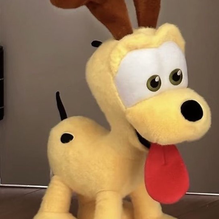 🌈 Garfield Odie Dog Doll Garfield Doll Dog Girl Sleeping Pillow Doll Plush Toy