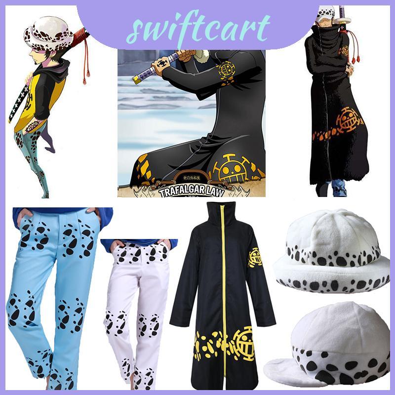 Premium Piece One Trafalgar Law Áo Khoác Quần Và Mũ Cho Halloween Cosplay Và Sự Kiện