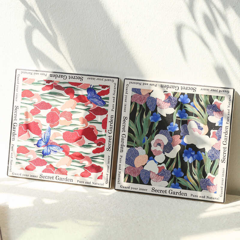 GARDEN Iris Series Thiết Kế Sense Để Bàn Chống bỏng Cách Nhiệt Thảm Gốm Thấm Hút Thời Trang Vuông Co