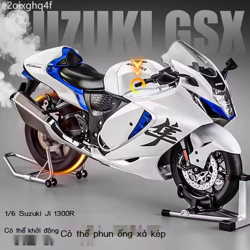 [ 𝐇𝐎𝐓 𝐃𝐄𝐀𝐋] 1:6 Suzuki Hayabusa Kawasaki H2R Mô hình kích hoạt bằng lửa, hợp kim mô phỏng, q