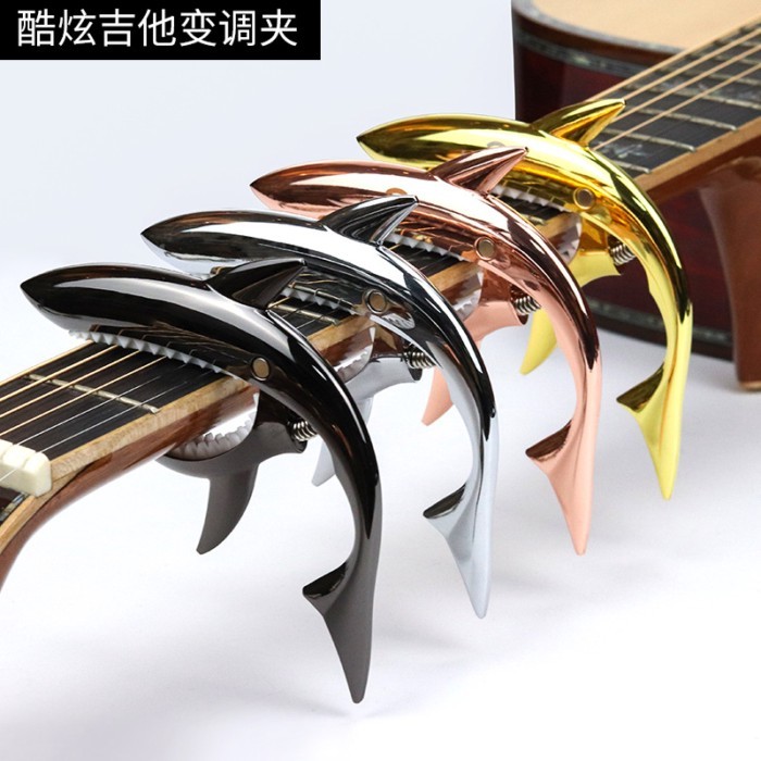 Kim Loại Cá Mập Capo Acoustic Guitar Kim Loại Capo Hợp Kim Kẽm Capo Đàn Guitar Điện Clip Capo