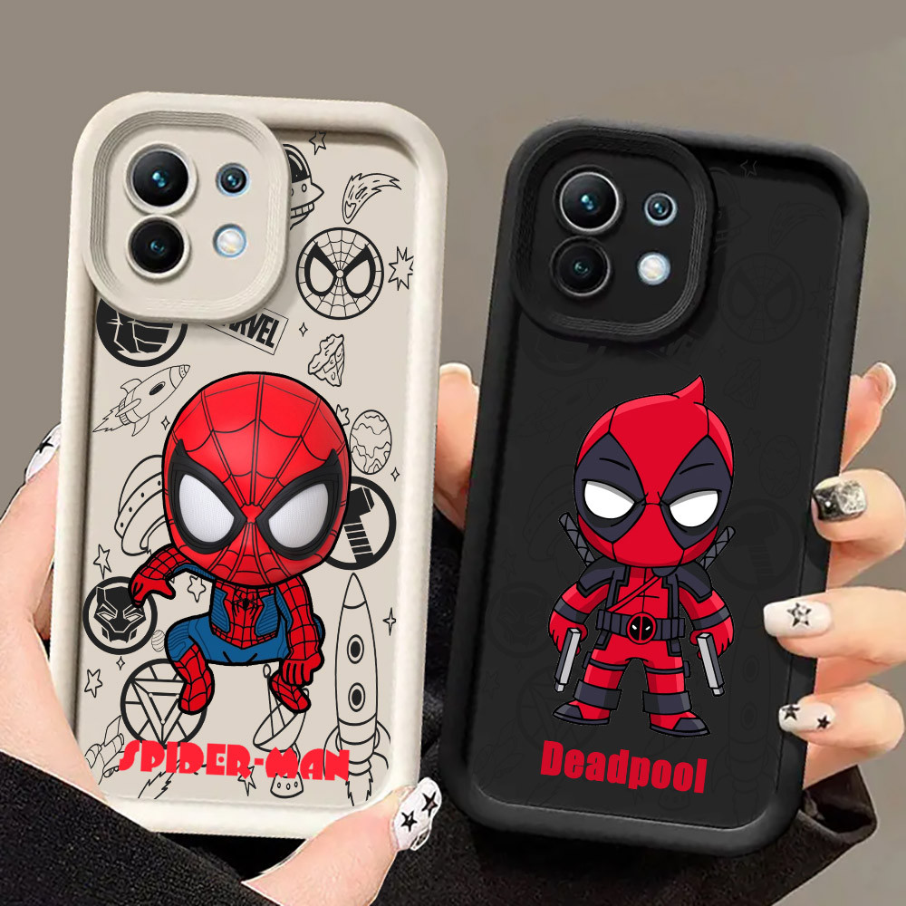 Ốp Điện Thoại Marvel Deadpool Spiderman Miles Morales Dễ Thương Cho Xiaomi 17 Pro 15 Utra 13T 14T 15