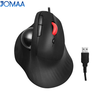 JOMAA Có Dây Trackball Chuột Dọc Tiện Dụng Điều Khiển Ngón Tay Cái Con Lăn Theo Dõi Mịn Bóng Nghiêng Cuộn Chuột Máy Tính Để Chơi Game