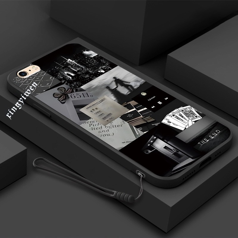 Vỏ Iphone SE 2020 SE 2022 SE 2016 Vỏ Điện Thoại Cây Bóng Nhãn Ins Thời Trang Tóm Tắt Mặt Sau Chống S