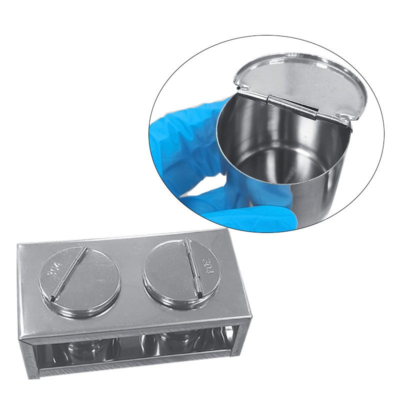 2 / 3 Lỗ Nha Khoa Iodophor Chai Rượu Kệ Nước Rửa Chai Nha Khoa Phòng Thí Nghiệm Dụng Cụ