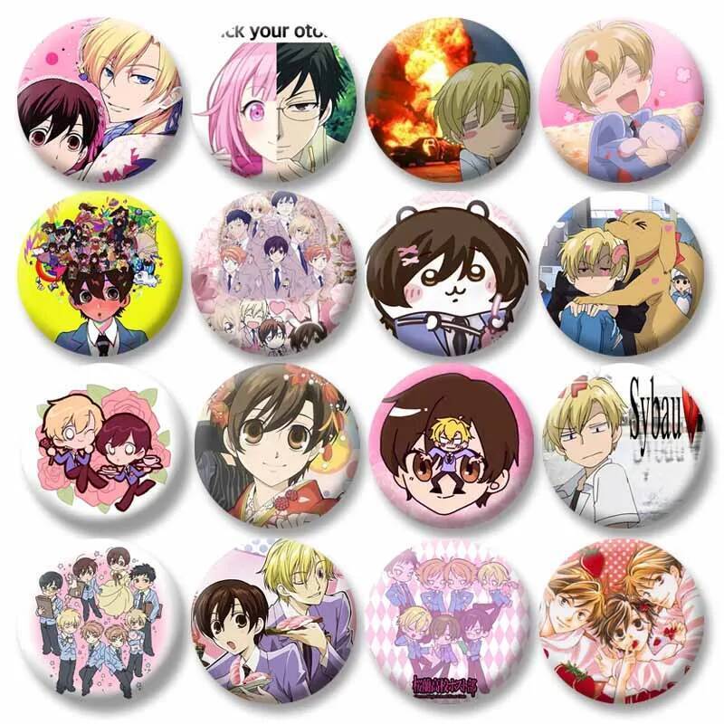 Hình Nhân Vật Haruhi Fujioka, Tamaki Suoh, Kyoya - Kẹp Chân Nắp Ba Lô, Trâm Trang Sức