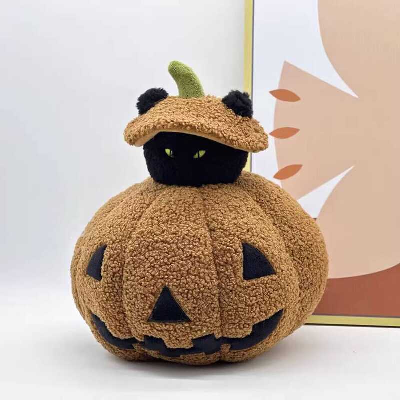 Halloween Bí Ngô Gối Mèo Đen Búp Bê Sang Trọng Búp Bê Búp Bê Trang Trí Ngày Lễ Đồ Trang Trí Giả Quà 