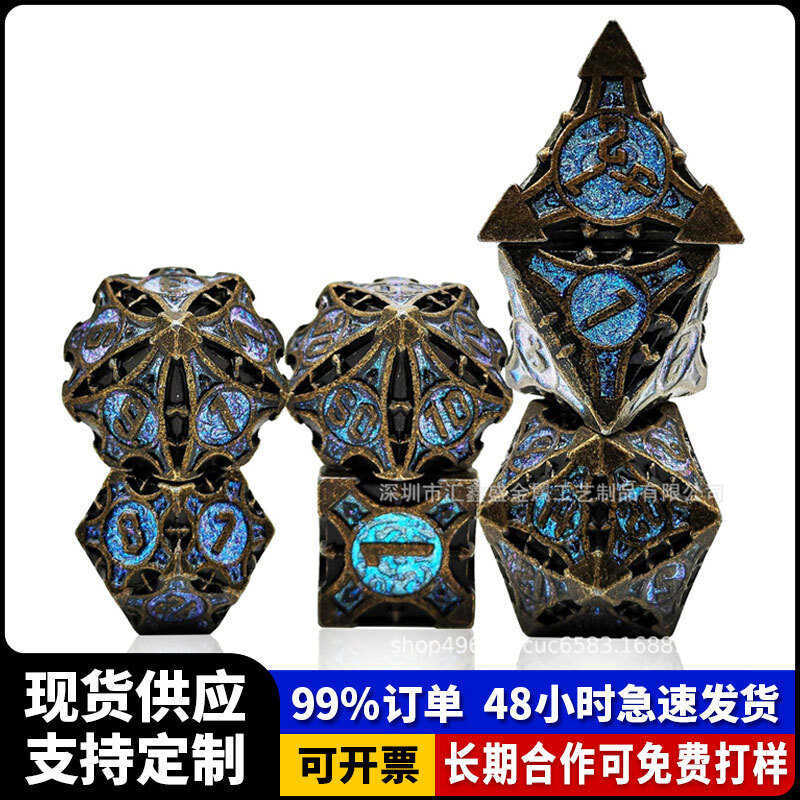 Bộ DICE Kim Loại TRPG Nhập Vai D6 Board Game DND Dungeon và Dragon D20 DICE DICE