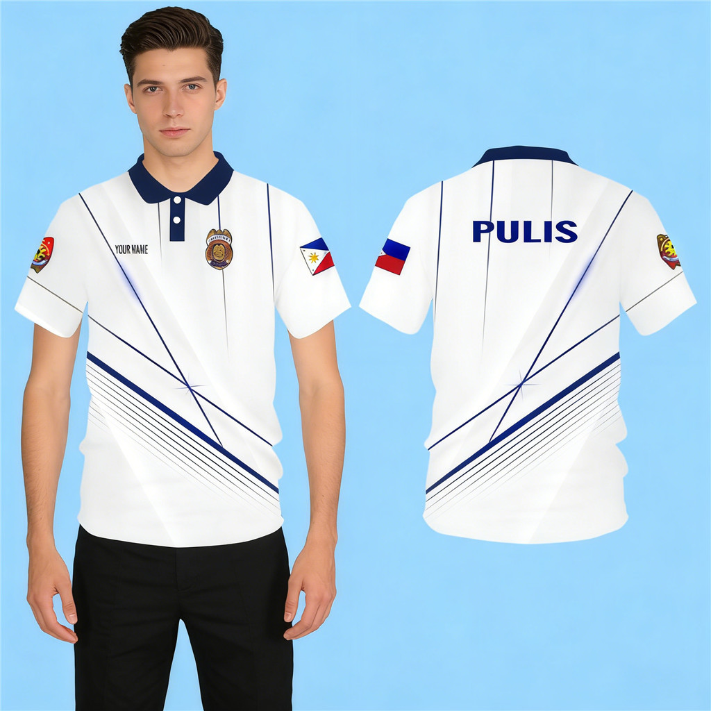 Áo Polo tuần tra PULIS 3D In thăng hoa hoàn toàn Nhanh khô và rất thoải mái Tùy chỉnh miễn phí Tên v