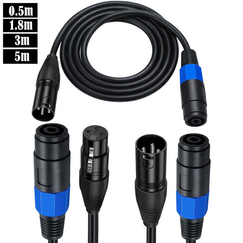 SpeakOn Nữ Sang XLR Nam / Nữ Cáp Pro DJ PA Gig Loa Sân Khấu Micro 3 Pin 3P