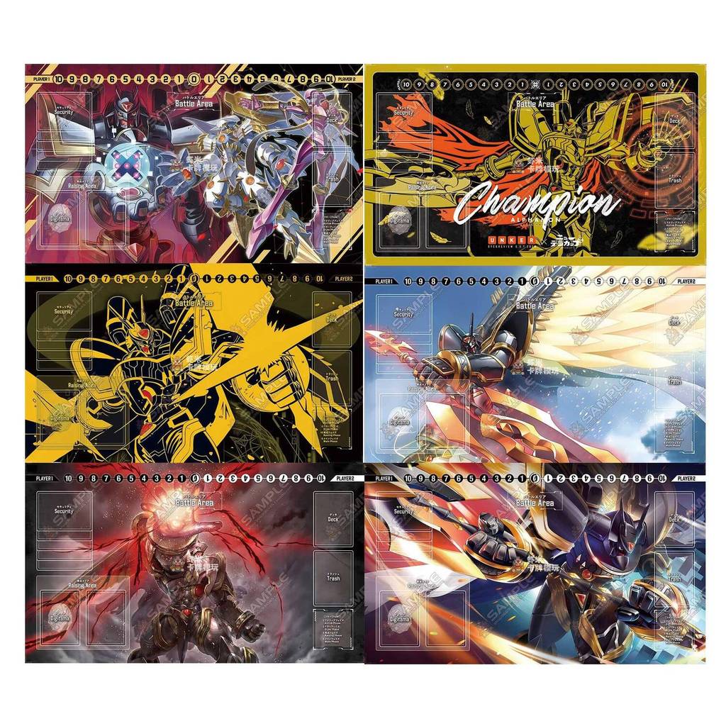 600X350X2Mm Siy Digimon Alphamon Card Battle Mat Dtcg Alphamon Single Player Board Game Card Duel Pl