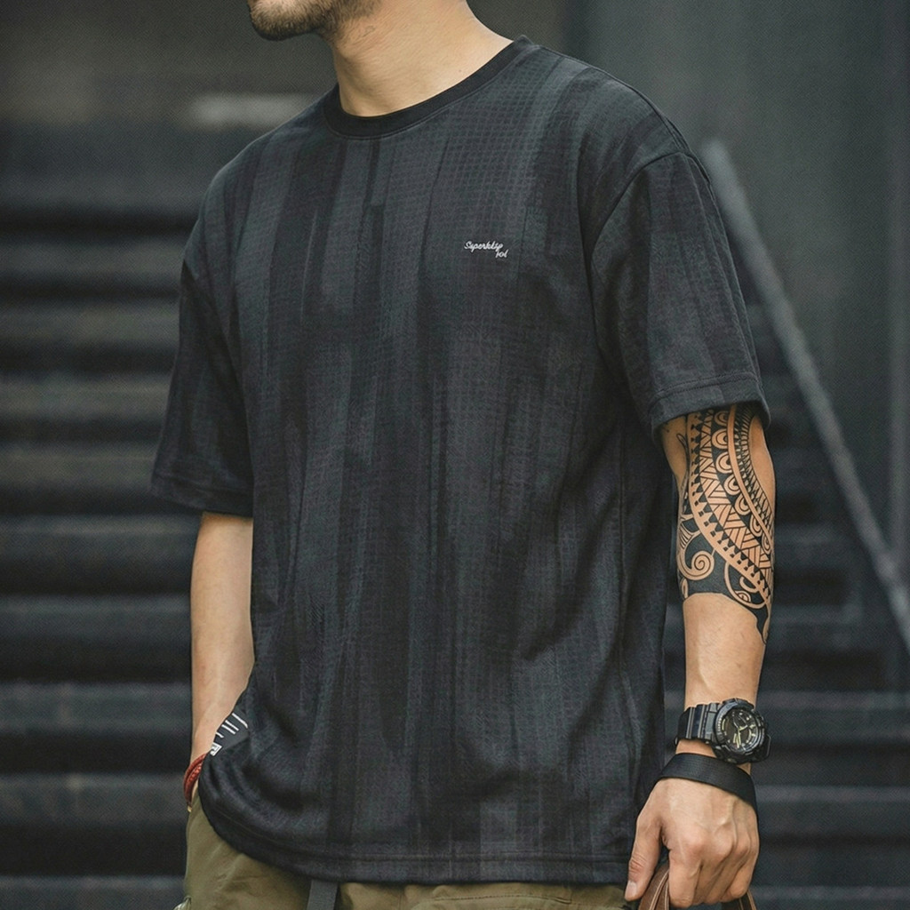Wuluwear Áo thun nam thiết kế lưới thoáng khí,quick-dry phù hợp vận động ngoài trời | BigBuy360 - bigbuy360.vn
