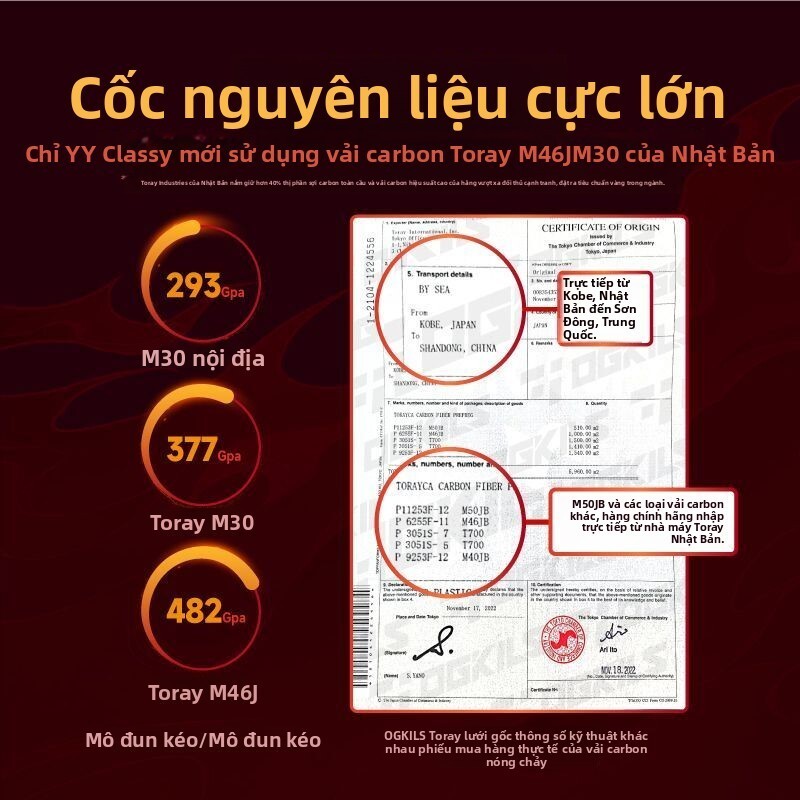 Vợt OGKILS Breath of Fire, đơn, toàn bộ sợi carbon, vợt cầu lông tấn công, sản phẩm chính hãng