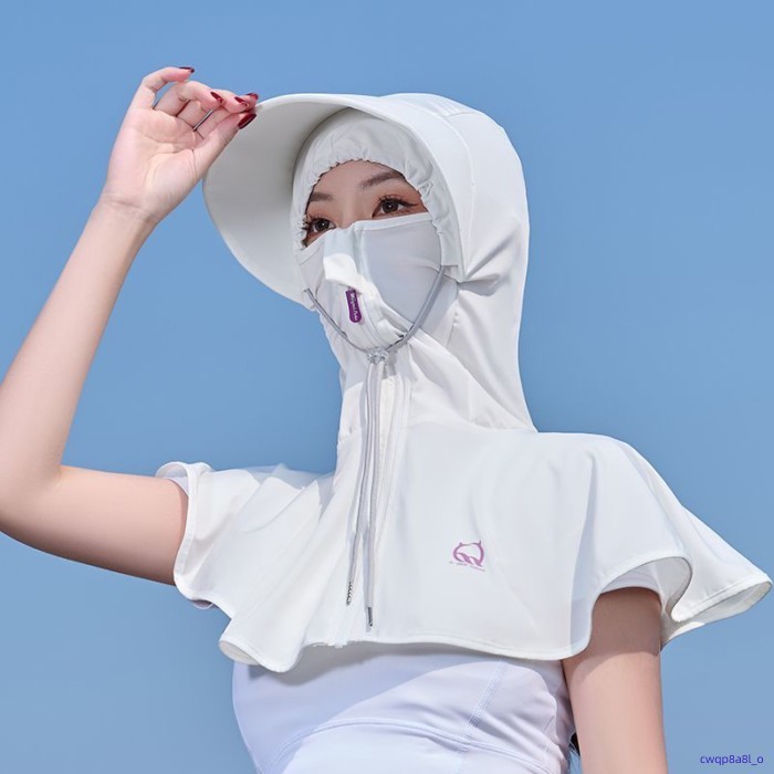 Sun Protection Mask, Neck Protection, Integrated Full Face Sun Hat, Sun Protection Mask, Face Cover