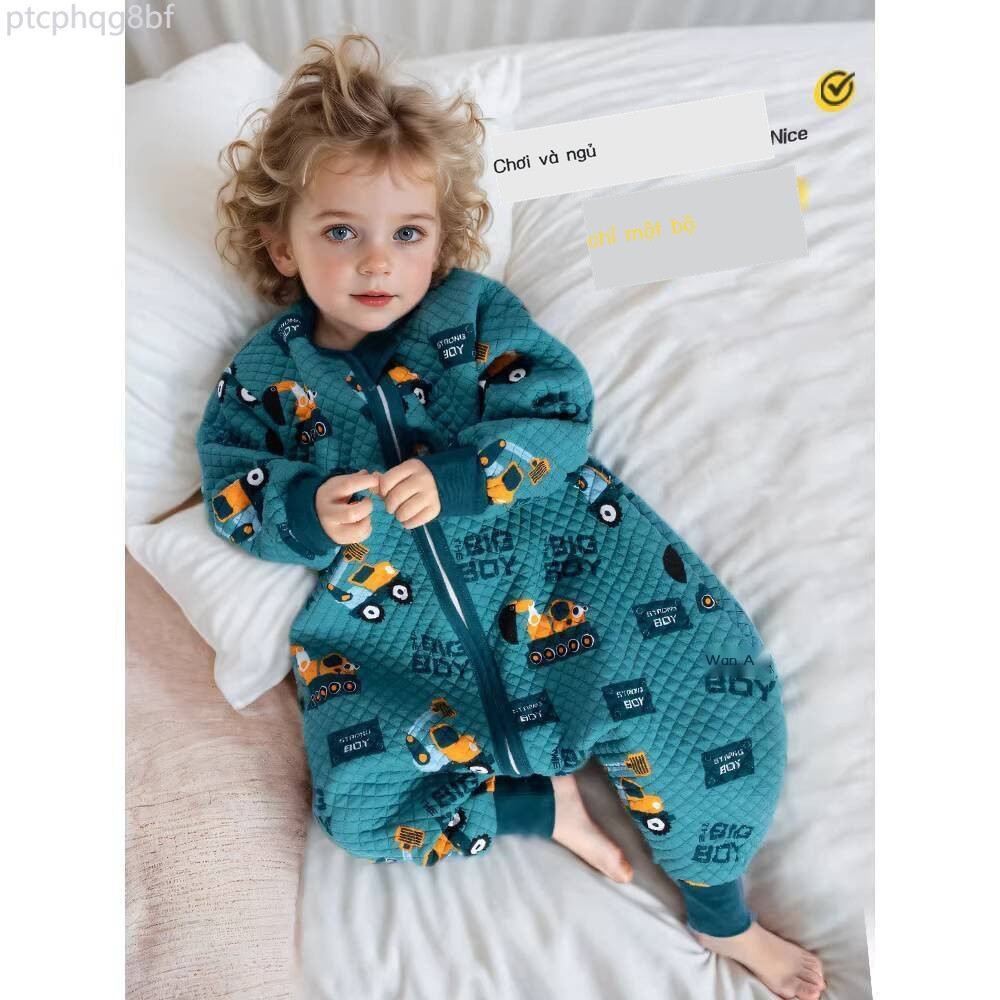 (HÀNG HOT) ibaby Túi nhiệt độ không đổi, túi ngủ bé có chân tách, xuân thu, cotton nguyên chất, cho