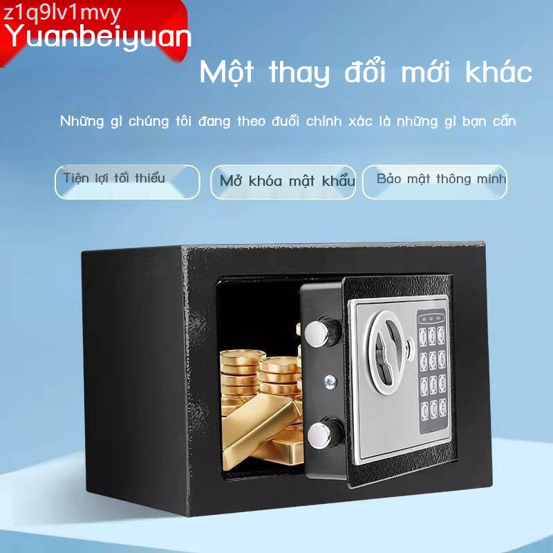 [Ảnh thật/Sẵn]  Hộp an toàn gia đình nhỏ 2024 mới chống trộm văn phòng lưu trữ tiền mini mật khẩu v