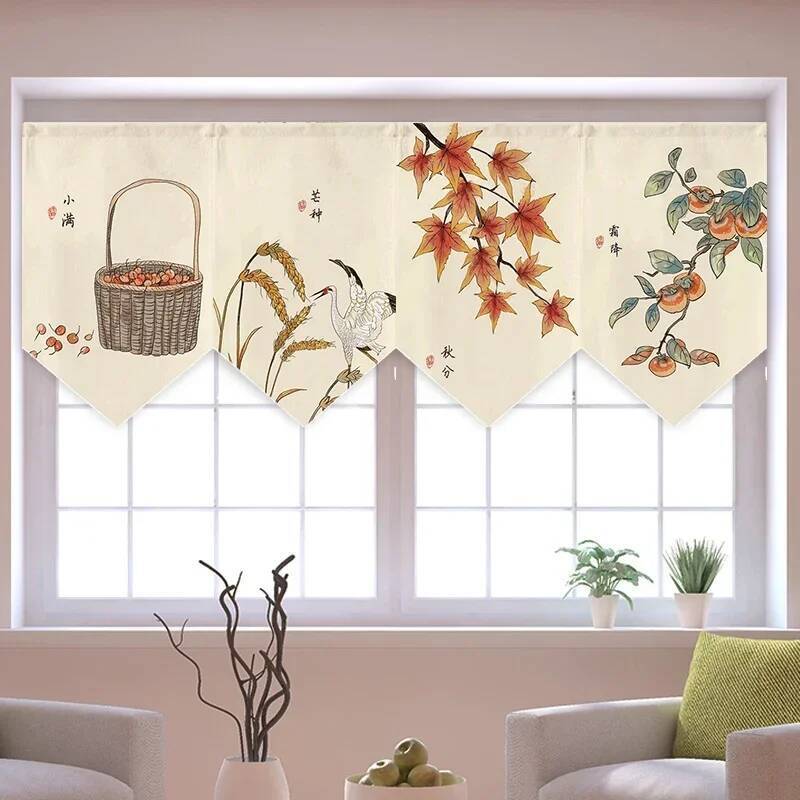 Phong Cách Trung Hoa Cửa Ngắn Rèm Nhà Bếp Phân Vùng Noren Izakaya Ẩm Thực Izakaya Sashimi Treo Lán T