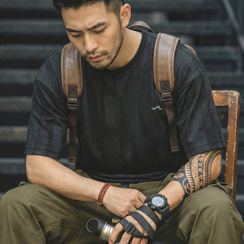 Wuluwear Áo thun nam thiết kế lưới thoáng khí,quick-dry phù hợp vận động ngoài trời | BigBuy360 - bigbuy360.vn