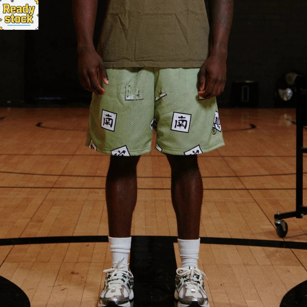 Quần Short Lưới Demon Slayer Gyomei Himejima, Thiết Kế Anime, Thoáng Mát Mùa Hè