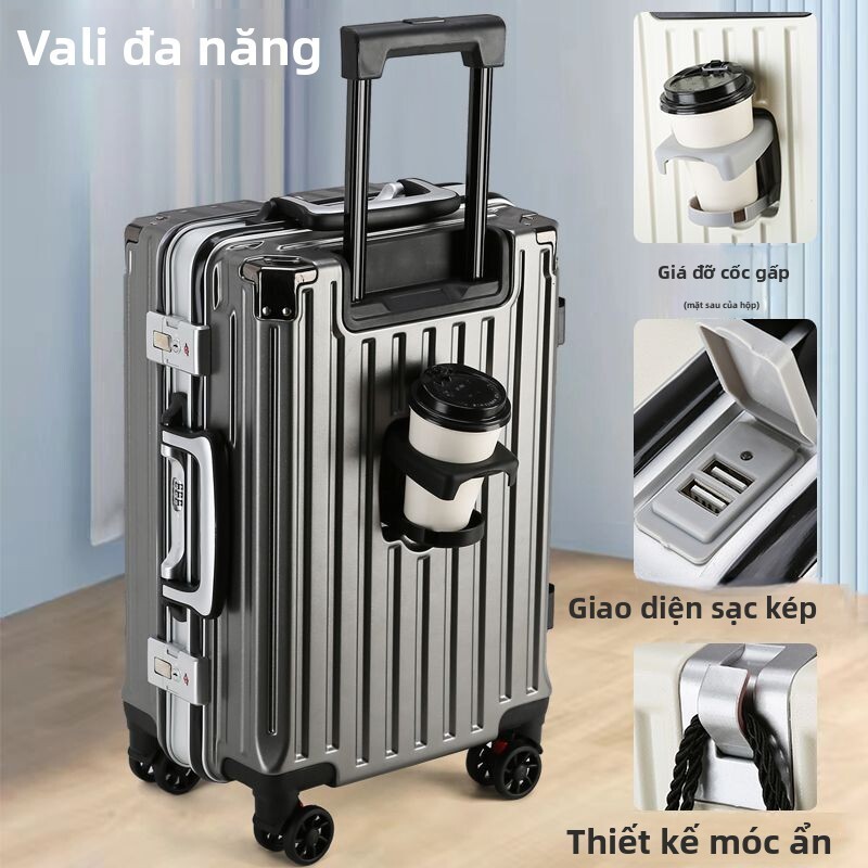 khung nhôm nam 20inch 22-inch dành cho nữ 24inch Vali cưới, vali học sinh có thể ngồi lên được.