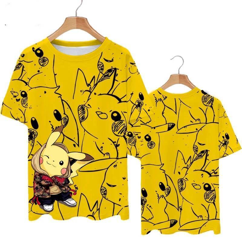 Anime Pikachu Elf Pok É Mon Pok É Mon Ngoại Vi Mùa Hè Nhanh Khô Thoáng Khí Thoải Mái Cha Mẹ Trẻ Em Á