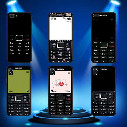 Ốp điện thoại Nokia màu đen mềm cho Samsung Galaxy A02 M02 A03S A10 A10S A20 A30 A20S A40S A70 A26 A