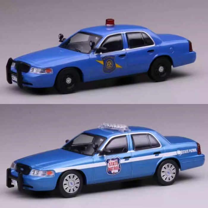 596 1 / 64 Cảnh Sát Tiểu Bang Michigan Wisconsin Cảnh Sát Tiểu Bang Mô Phỏng Hợp Kim Mô Hình Ô Tô Đồ