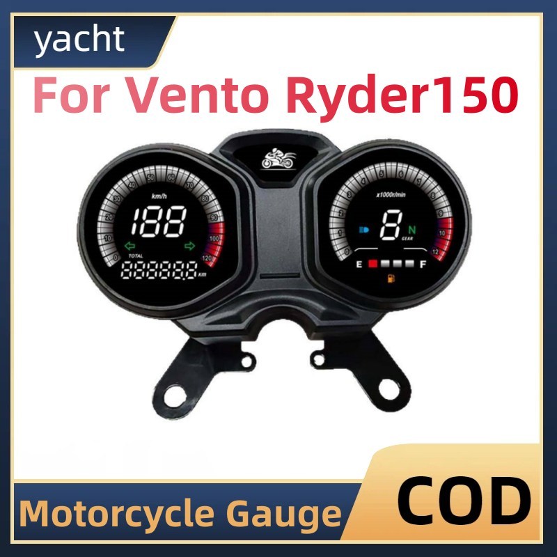 Đồng hồ đo xe máy kỹ thuật số cho Vento Ryder WS 150 Ventor Express Workman Vento Eclipse LED hiển t