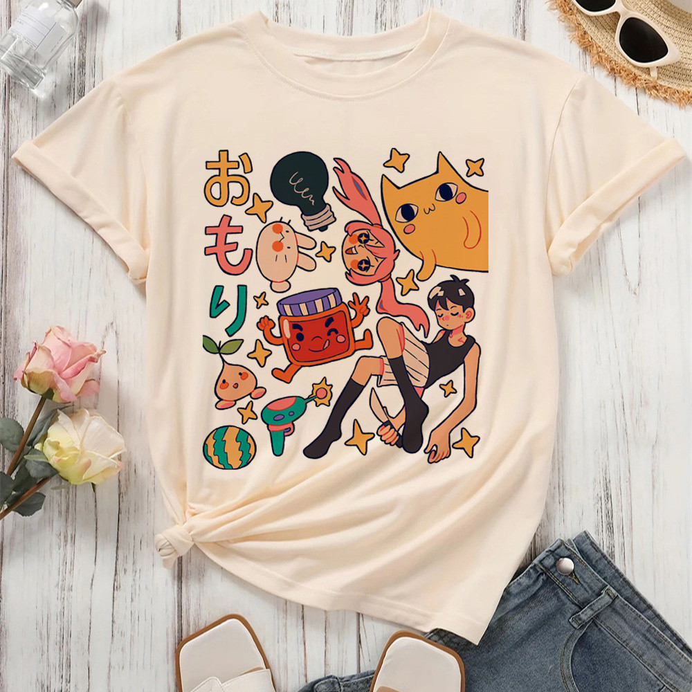 Áo thun nữ Omori cổ điển, style Psychedelic Punk kawaii, xu hướng Y2K phù hợp dạo phố