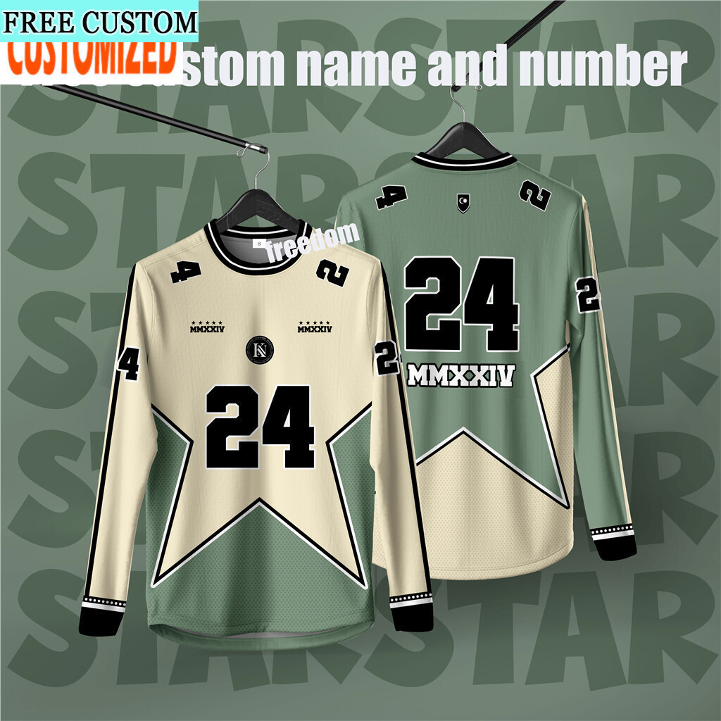 Jersey NFL Tự Chỉnh Tên và Số, Áo Dài Tay Thăng Hoa Toàn Diện, Phù Hợp Unisex