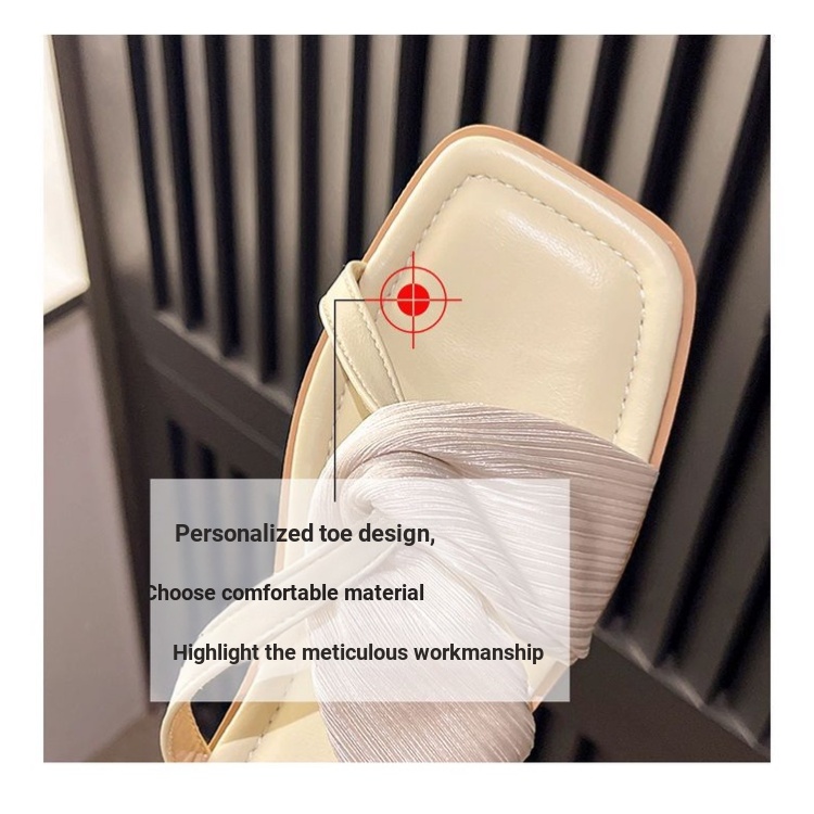 Dép Sandal Đế Bằng Mũi Vuông Phong Cách Pháp Thời Trang Mùa Hè Hàng Mới 2023 Dành Cho Bạn Nữ