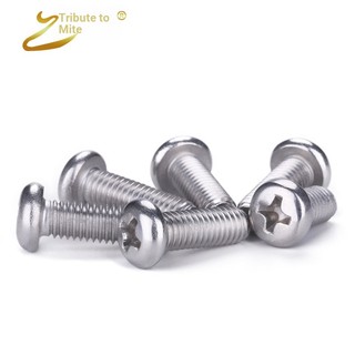Vít Đầu Tròn Bằng Thép Không Gỉ 304 M1-M2 Phillips M1M1.2 M1.4 M1.6 M2