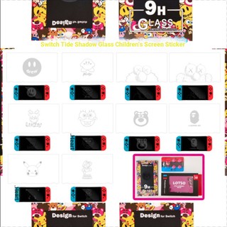 Miếng Dán Kính Cường Lực Họa Tiết Hoạt Hình Pikachu / Mario / Gấu Kirby / Sesame Street / SpongeBob