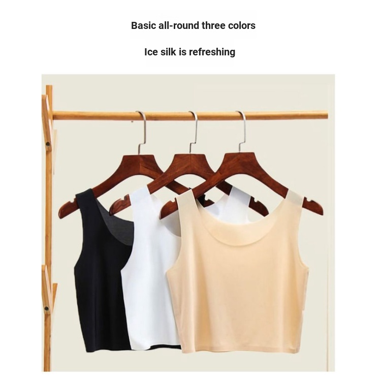 Áo Ngắn Không Đường May Siêu Mỏng Bằng Lụa Mát Thời Trang Mùa Hè Hàng Mới 2023 Dành Cho Bạn Nữ