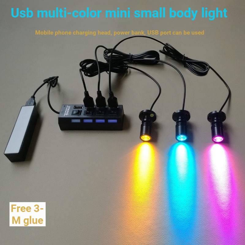 Đèn Led usb Mini Màu Sắc Siêu Sáng Giúp Tiết Kiệm Năng Lượng 5V1W Tự Đánh Dấu Hiệu Ứng Cho Tủ Rượu / Sách