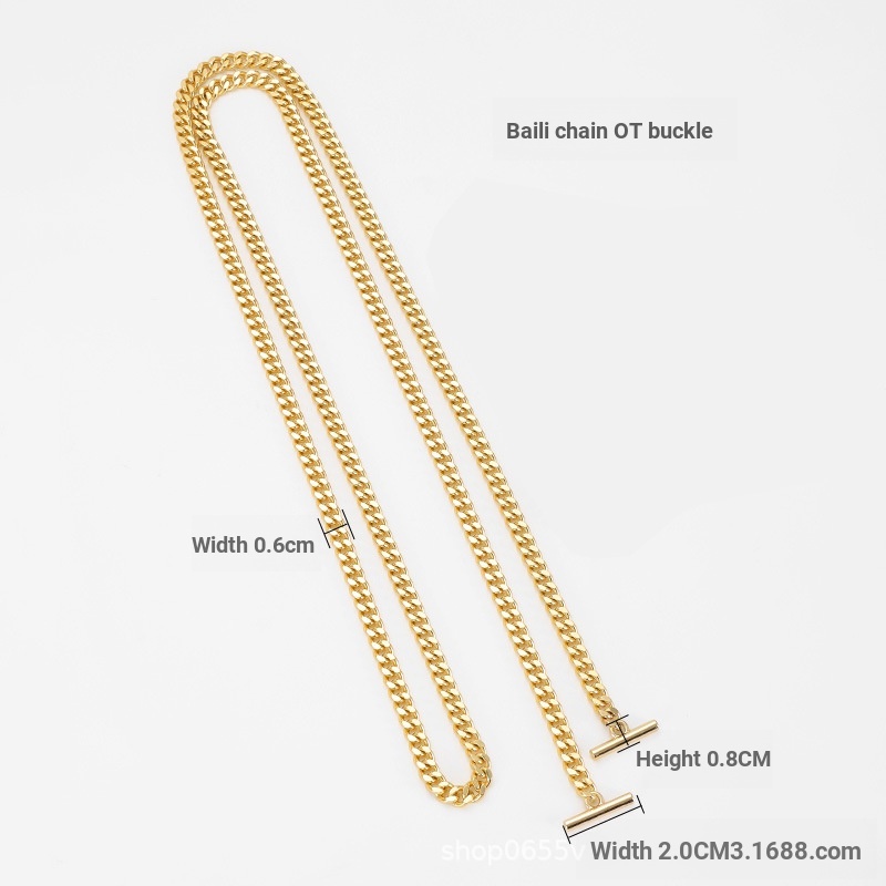 Phù Hợp Túi Đeo Vai / Đeo Chéo Kèm Dây Đeo Sợi Xích Kim Loại Thời Trang Cho Saint Law L DIY