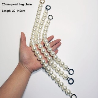 Dây đeo túi xách đính hạt giả ngọc trai đường kính 2cm