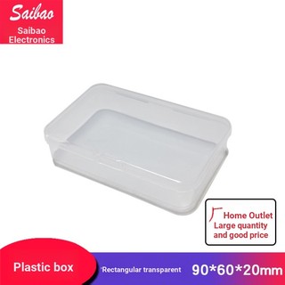 Bộ 3 Hộp Nhựa PP Trong Suốt Hình Chữ Nhật Có Nắp Đậy Đựng Trang Sức Tiện Dụng