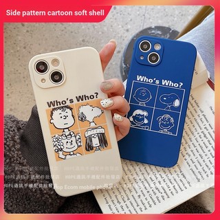 Ốp điện thoại chống sốc in hình snoopy charlie brown cho iphone 13 11 12 pro max xr xs 8plus i7