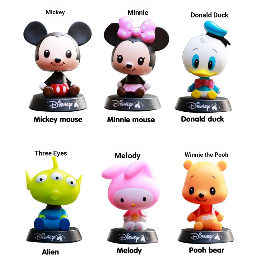 Mô Hình Chuột Mickey Minnie Lắc Đầu Trang Trí Xe Hơi