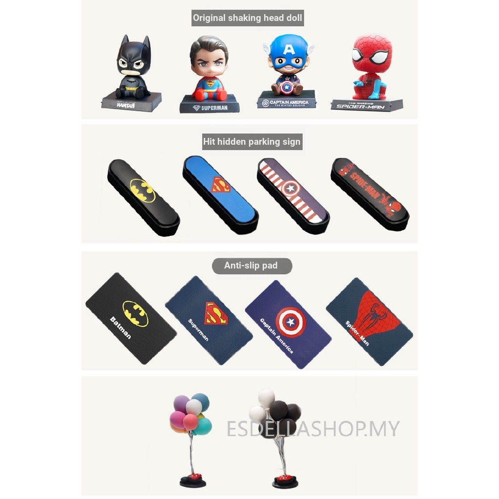 Mô Hình Búp Bê Captain America Hoạt Hình Lắc Đầu Tạm Thời Trang Trí Xe Hơi