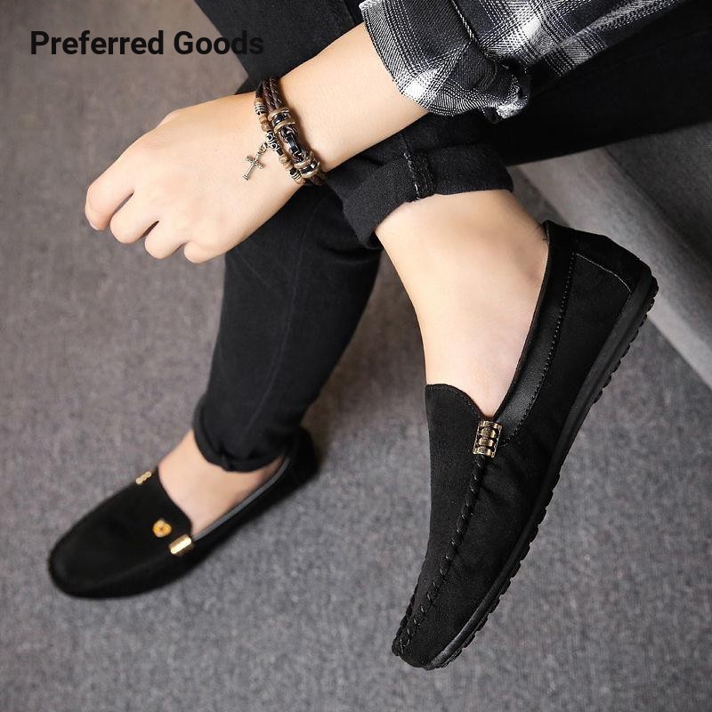❖▩Giày Lười Vải Nhung Cotton Đế Cao Su Mềm Chống Mòn Thời Trang Cao Cấp Cho Nam