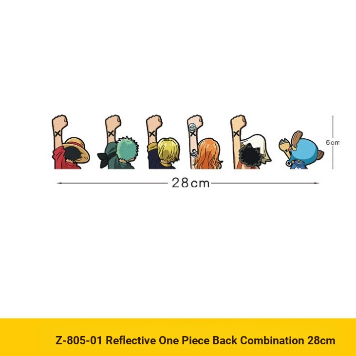 Một Mảnh! ⚡ Sticker Phản Quang Chống Thấm Nước Hình Luffy Chopper Trang Trí Xe Hơi Xe Máy