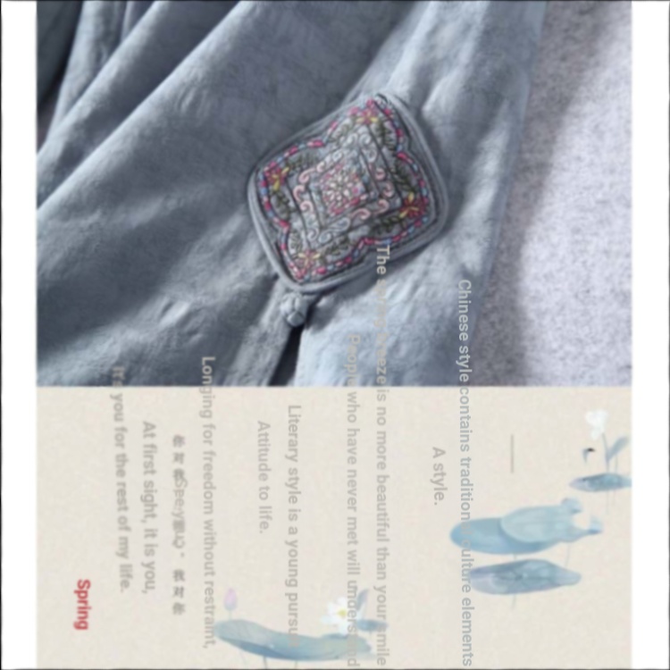 Quần Dài Mỏng Ống Rộng Cài Khóa Thêu Họa Tiết Phong Cách Cổ Điển Thời Trang Xuân Hè Hàng Mới 2023